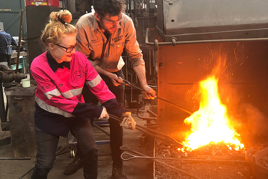 blacksmith metal fire 