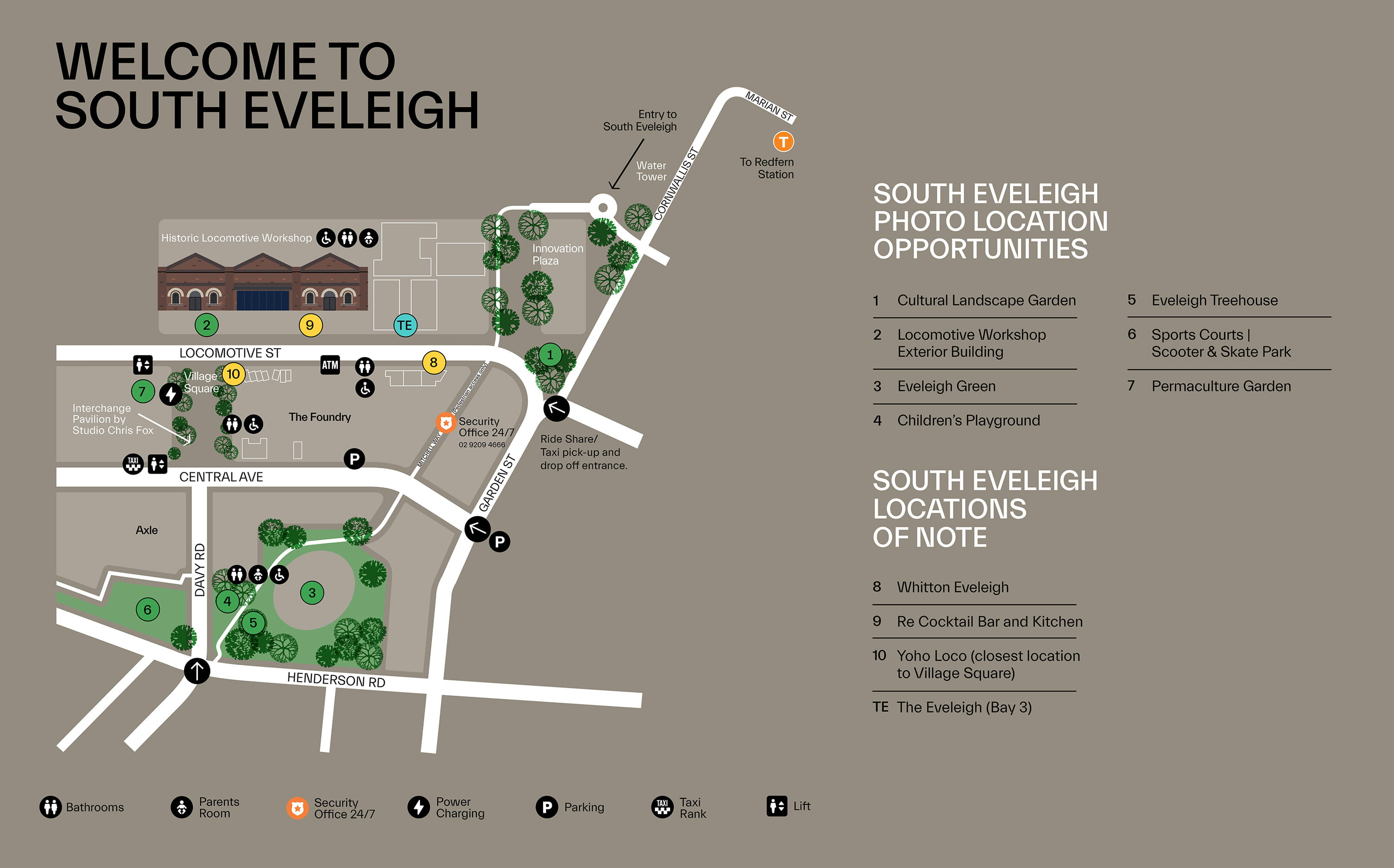 South Eveleigh Photography Filming Map 