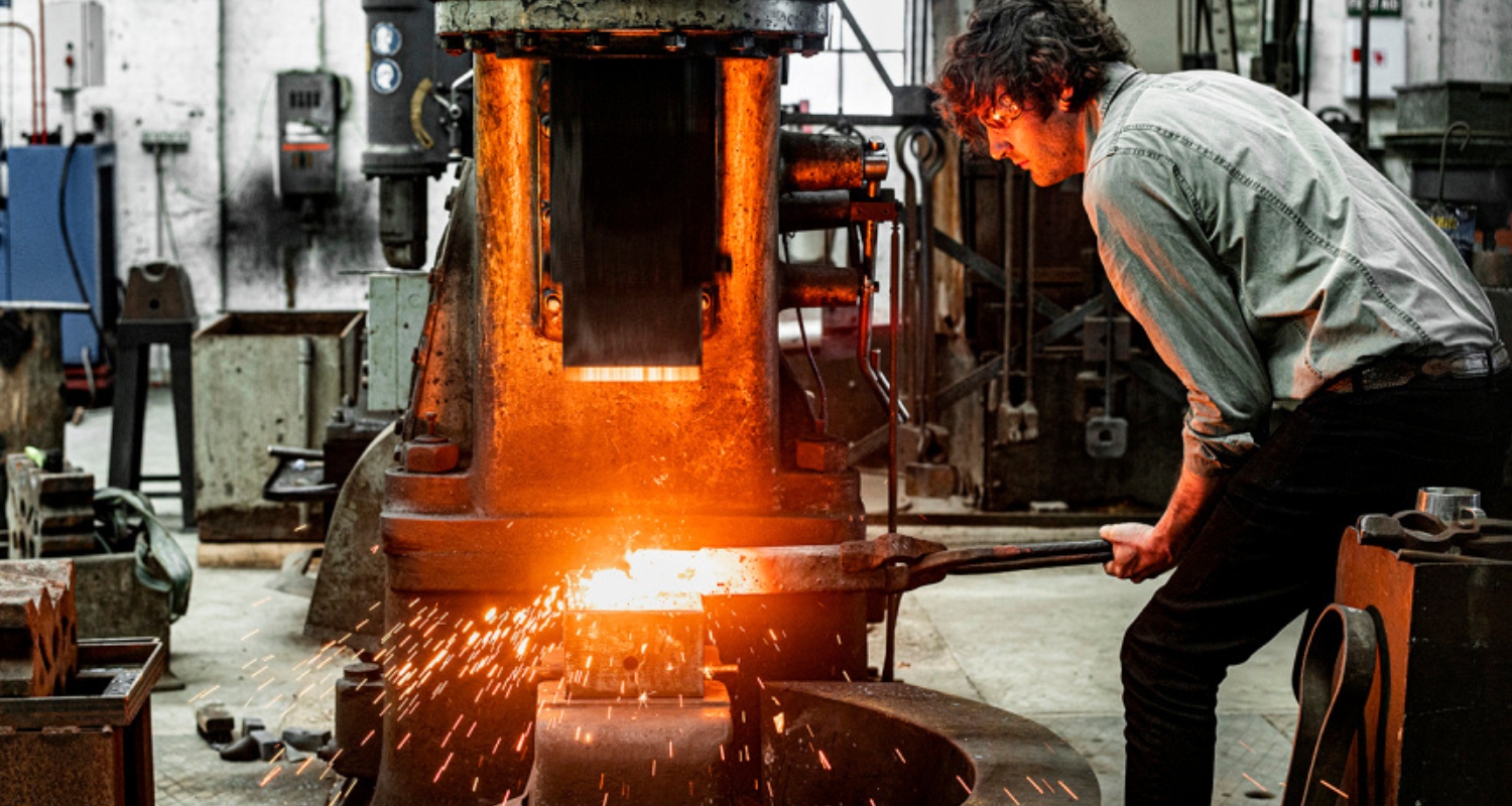 Dark Day Dark Night Blacksmithing Demonstration at Eveleigh Works