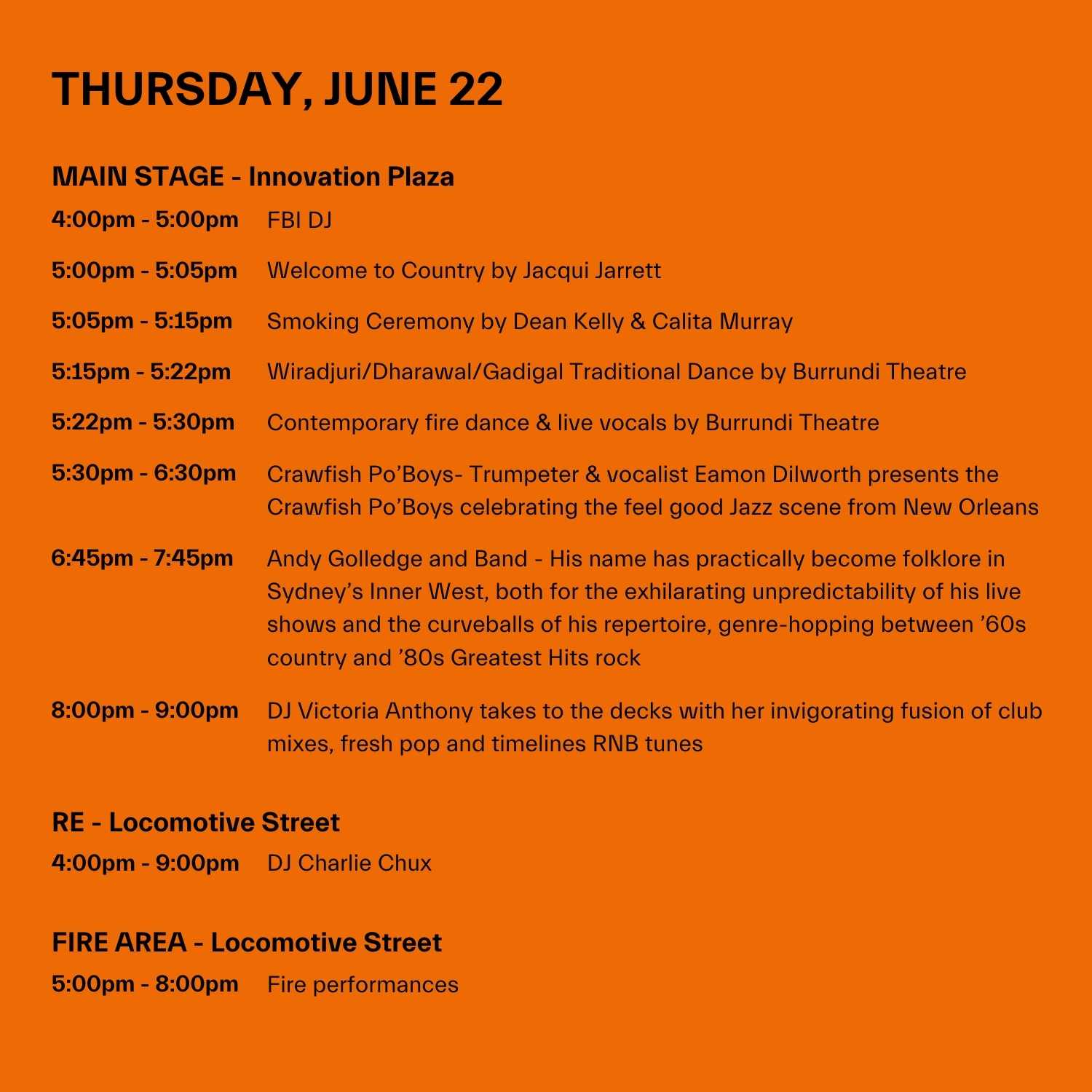 Dark Day Dark Night Entertainment Line Up Thursday