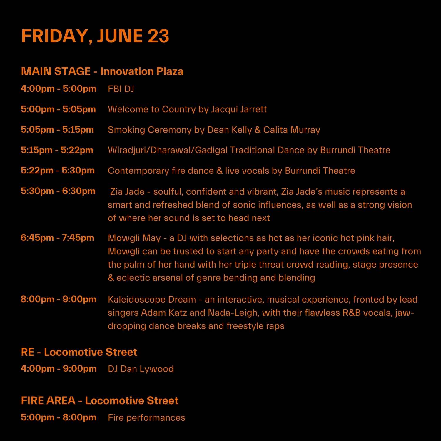 Dark Day Dark Night Friday Line Up