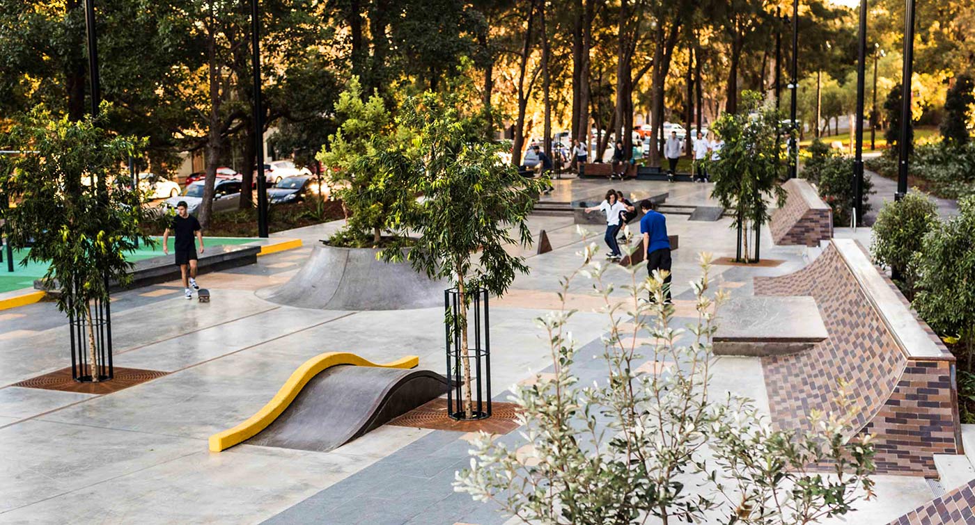 Scooter and skate park at South Eveleigh