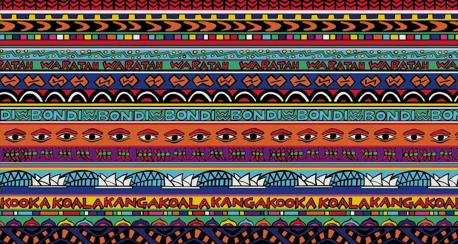 Sydney Festival Jenny Kee Uni-Oz Stripe Artwork South Eveleigh