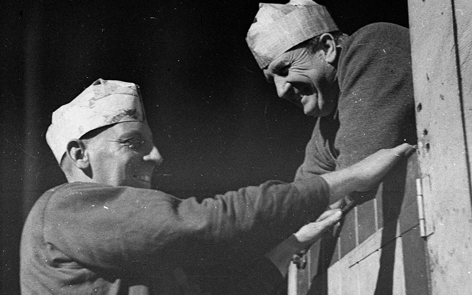Hats made from old newspapers were often work by Eveleigh workers to protect their hair from the grease, grime and dirt of the workshops