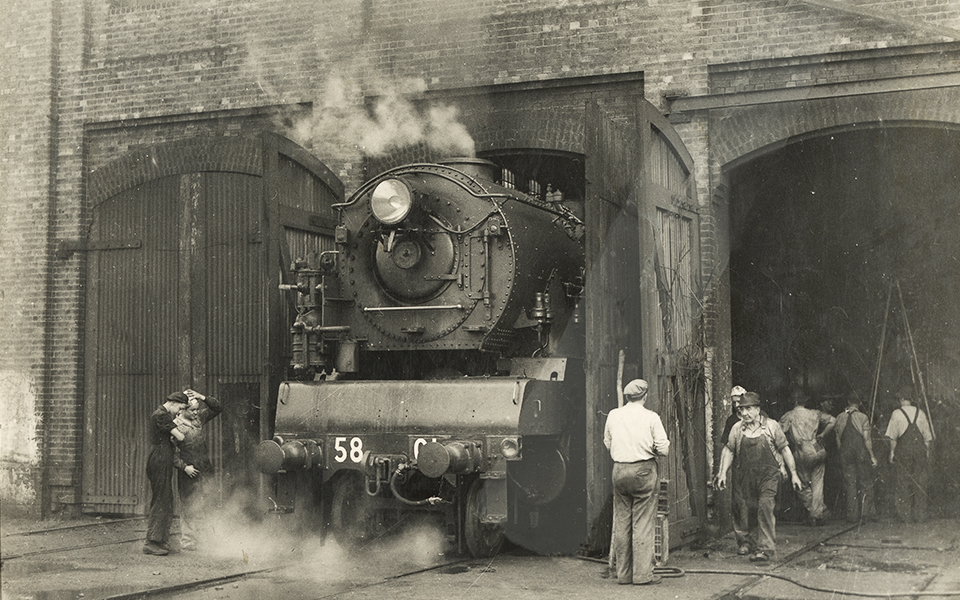 5801 Locomotive preparing to leave New Loco Workshop on a trial run