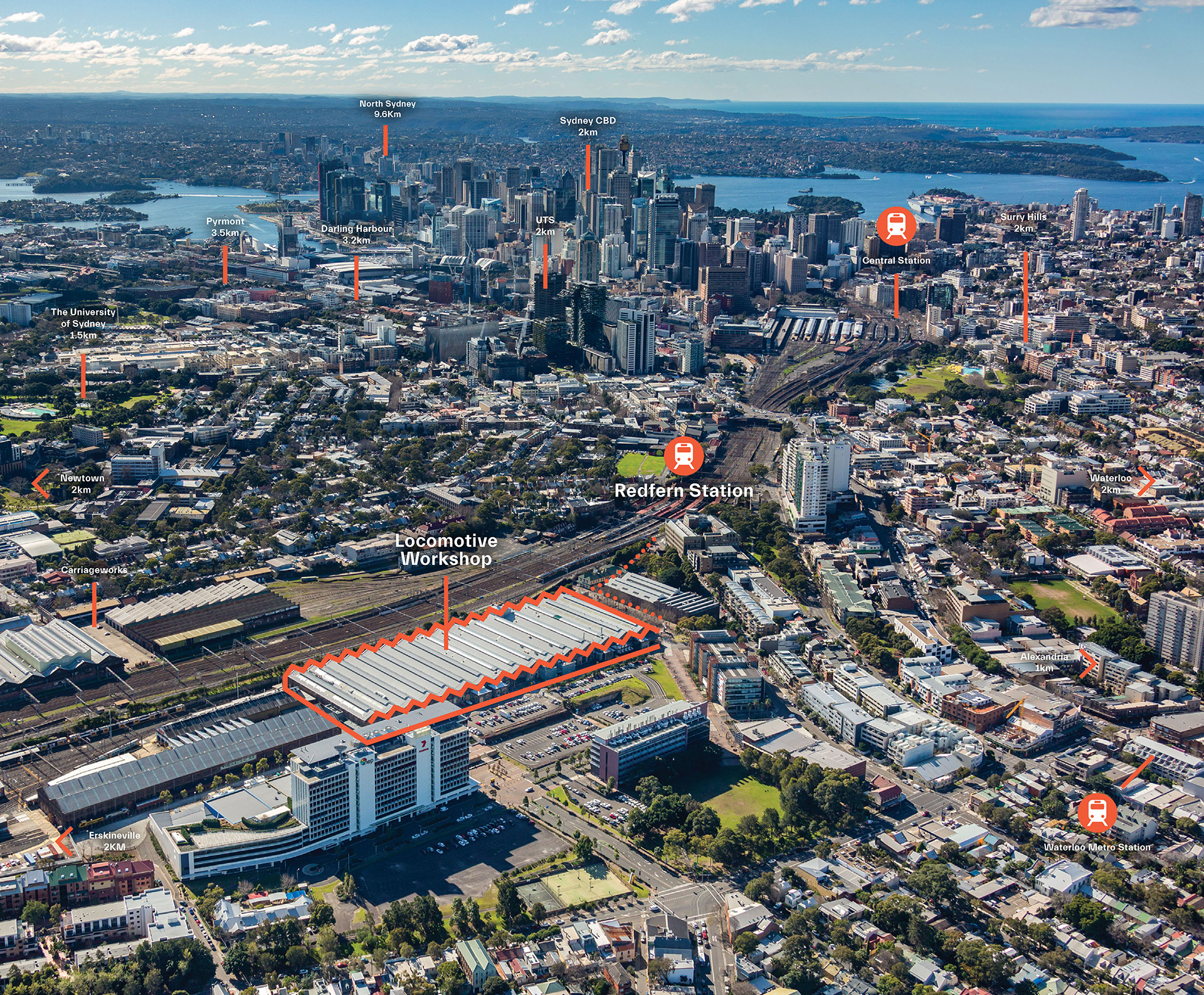 Locomotive Workshop aerial