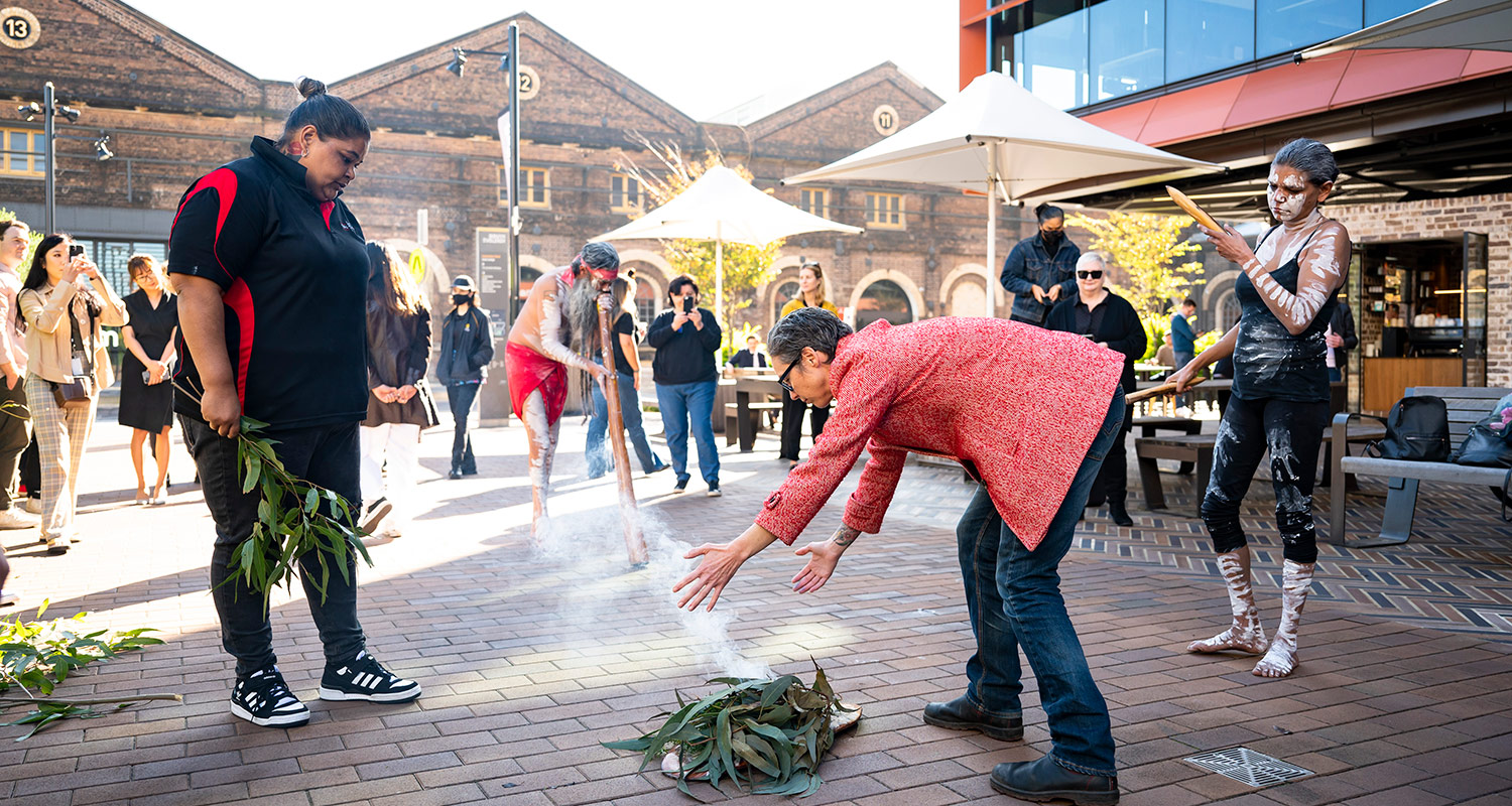 National Reconciliation Week 2023 at South Eveleigh - Welcome to Country and Smoking Ceremony