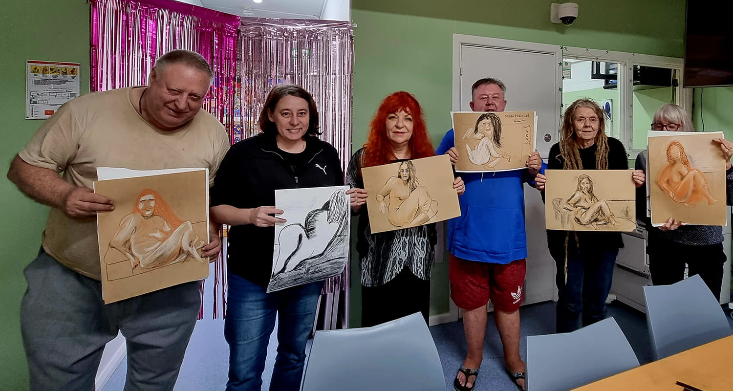 South Eveleigh Community Grant Recipient Counterpoint Community Services providing life drawing workshop