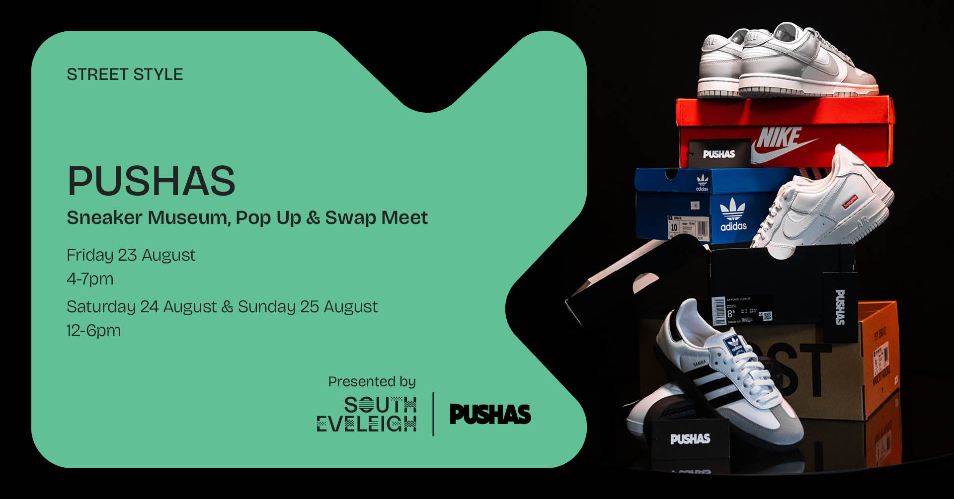PUSHAS Sneaker museum, pop up and swap meet at South Eveleigh