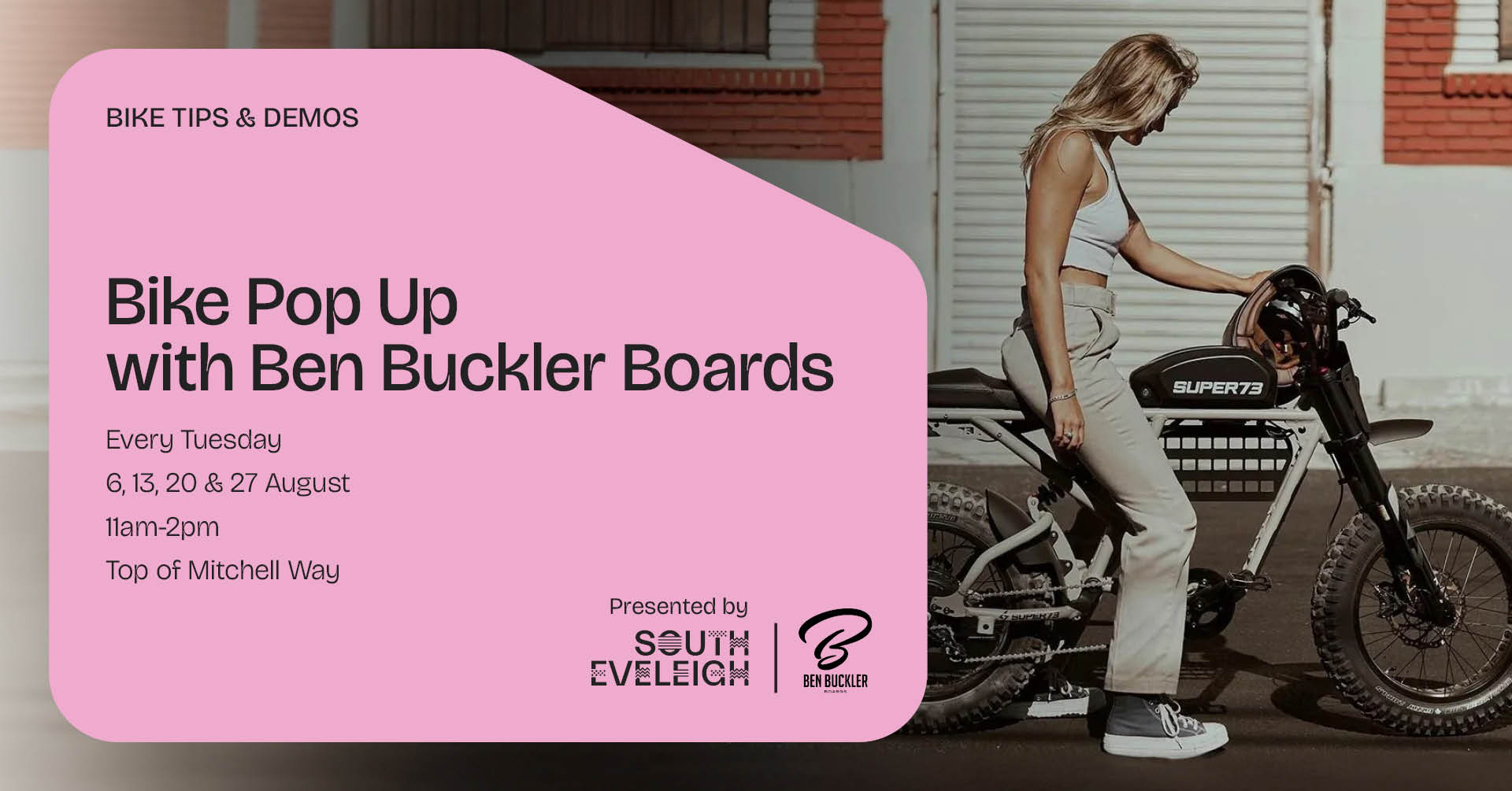 Bike Pop Up Station with Ben Buckler Boards at South Eveleigh