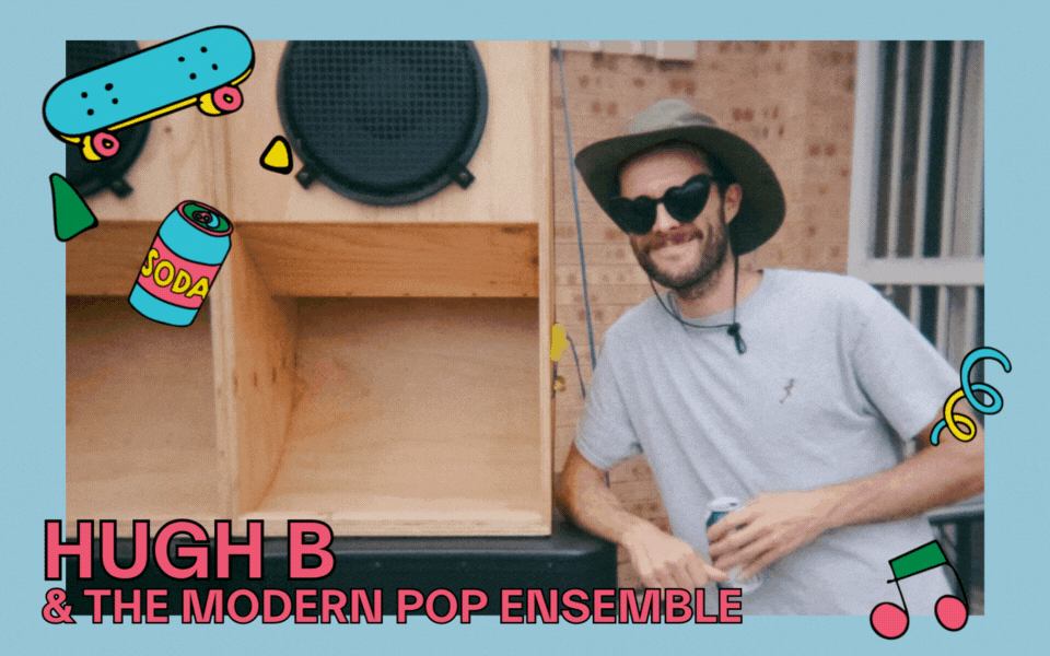 Hugh B and the Pop Ensemble performing at South Eveleigh Street Party